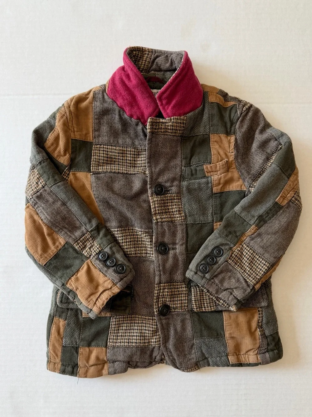 Baby Gap 2007 5T Patchwork Blazer Jacket Corduroy Herringbone Y2K